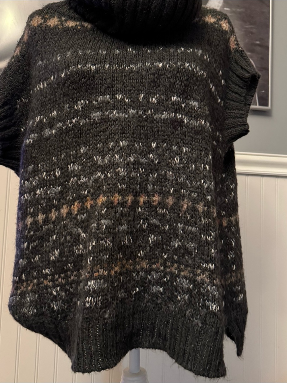 Free People Short Sleeve Cowl Neck Wool/Acrylic/Alpaca Blend Sweater Size XS - Picture 5 of 11